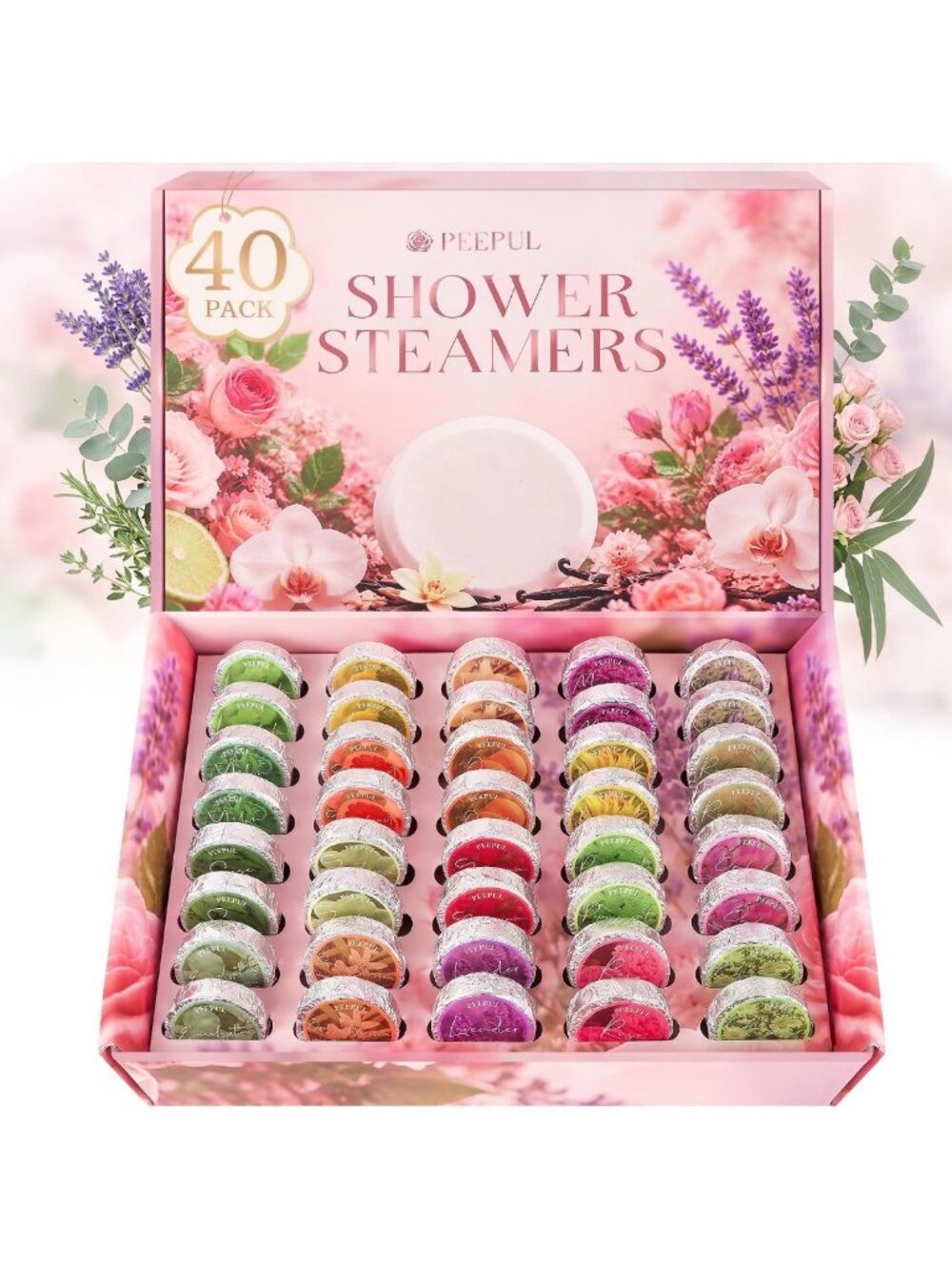 Shower Steamers Aromatherapy Birthday Gifts for Women - 40 Pack